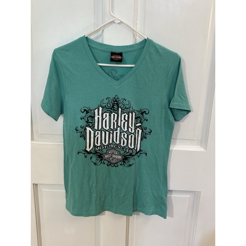 Women's Harley Davidson Grand Turks Bejeweled Shirt XL